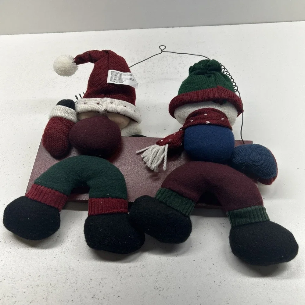 Prima Creations Santa Snowman Plush Christmas Welcome Hanging‎ Decor